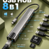 USB хаб TYPE C / USB разветвитель/ USB концентратор/ картридер/ usb hub/ переходник для MacBook