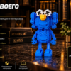 рич Конструктор KAWS синий из микроблоков, конструктор для взрослых